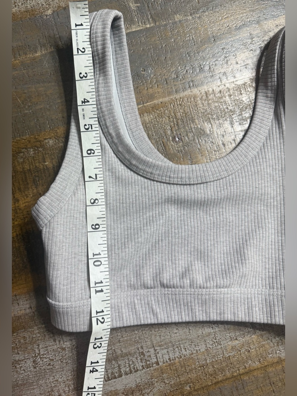 ALO Yoga Wellness Bra in Ribbed Heather Grey - Picture 9 of 9